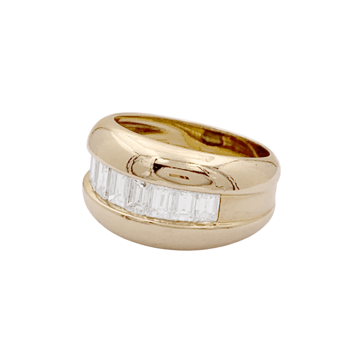 Bague Jonc CARTIER "Odin" en or jaune et diamants - Castafiore