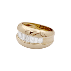 Bague Jonc CARTIER "Odin" en or jaune et diamants - Castafiore