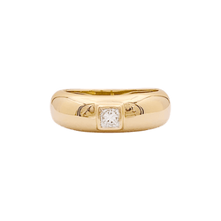 Bague Jonc CHAUMET "Anneau" en or jaune et diamant - Castafiore