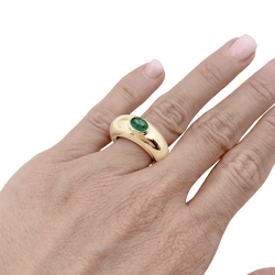 Bague Jonc CHAUMET "Anneau" en or jaune et émeraude - Castafiore