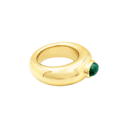 Bague Jonc CHAUMET "Anneau" en or jaune et émeraude - Castafiore
