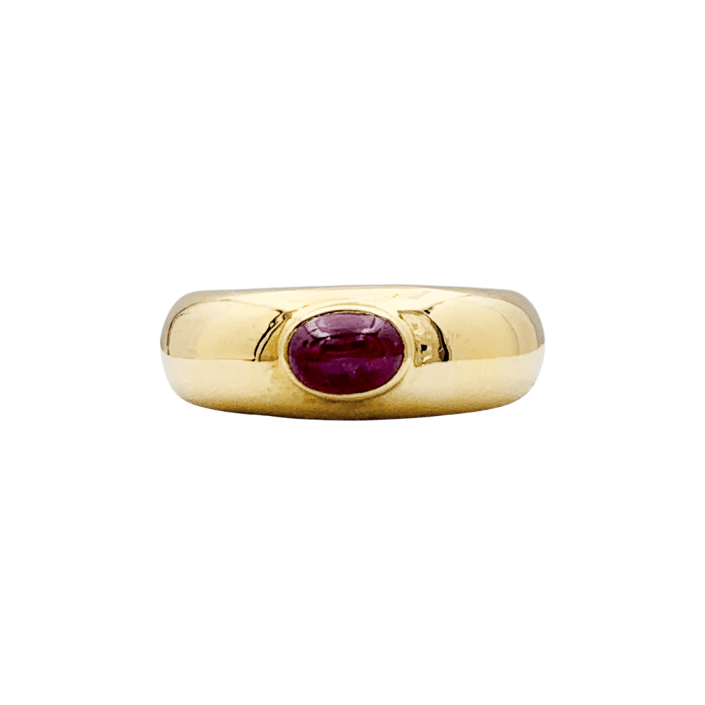 Bague Jonc CHAUMET "Anneau" en or jaune et rubis - Castafiore