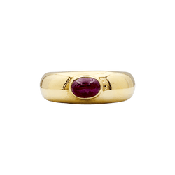 Bague Jonc CHAUMET "Anneau" en or jaune et rubis - Castafiore
