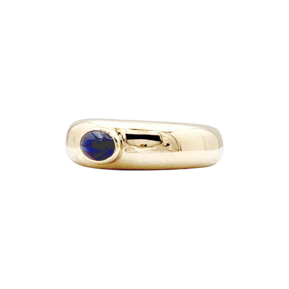 Bague Jonc CHAUMET "Anneau" en or jaune et saphir - Castafiore