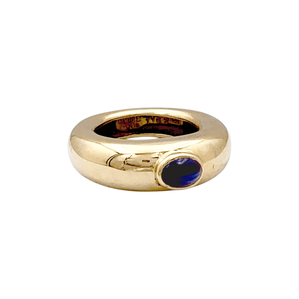 Bague Jonc CHAUMET "Anneau" en or jaune et saphir - Castafiore