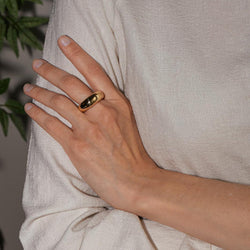 Bague Jonc CHAUMET en or jaune - Castafiore