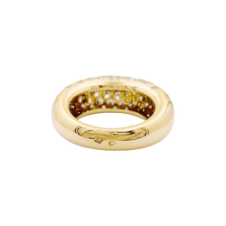 Bague Jonc CHAUMET "Grains de Caviar" en or jaune et diamants - Castafiore