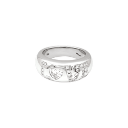 Bague Jonc CHOPARD "Love" en or blanc et diamants - Castafiore