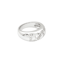 Bague Jonc CHOPARD "Love" en or blanc et diamants - Castafiore