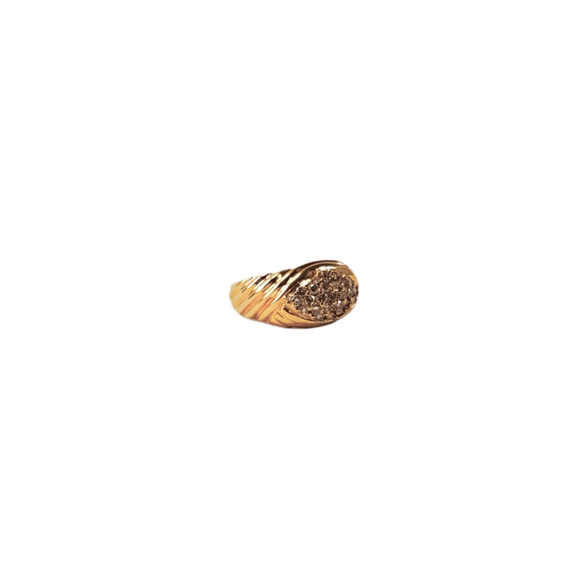 Bague Jonc en jaune et diamants - Castafiore