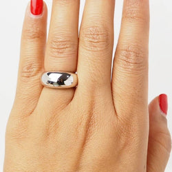 Bague jonc en or blanc - Castafiore