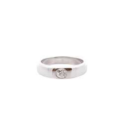 Bague Jonc en or blanc et diamant - Castafiore