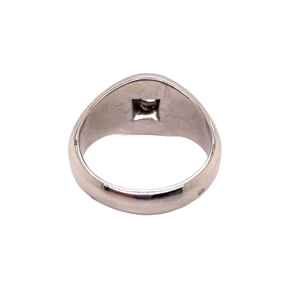 Bague Jonc en or blanc et diamant - Castafiore