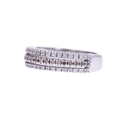 Bague Jonc en or blanc et diamants - Castafiore