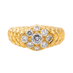 Bague Jonc en or blanc et diamants - Castafiore