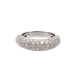 Bague Jonc en or blanc et diamants - Castafiore