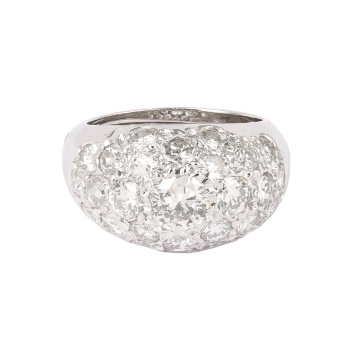 Bague Jonc en or blanc et diamants - Castafiore