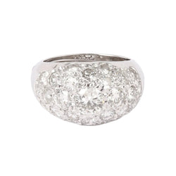 Bague Jonc en or blanc et diamants - Castafiore