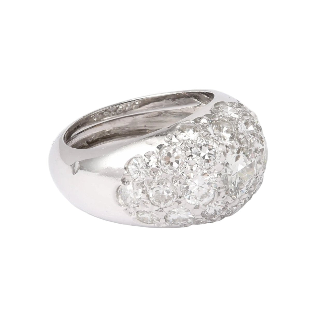 Bague Jonc en or blanc et diamants - Castafiore
