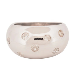 Bague Jonc en or blanc et diamants - Castafiore