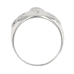 Bague Jonc en or blanc et diamants - Castafiore