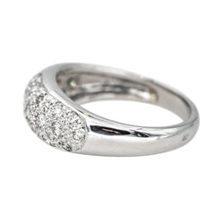Bague Jonc en or blanc et diamants - Castafiore