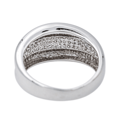 Bague Jonc en or blanc et diamants - Castafiore