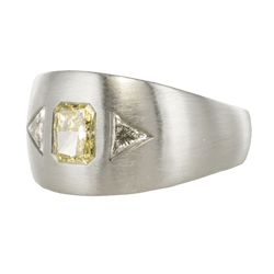 Bague Jonc en or blanc et diamants - Castafiore