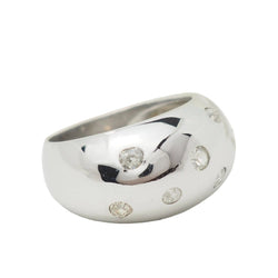 Bague Jonc en or blanc et diamants - Castafiore