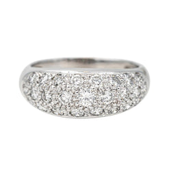 Bague Jonc en or blanc et diamants - Castafiore