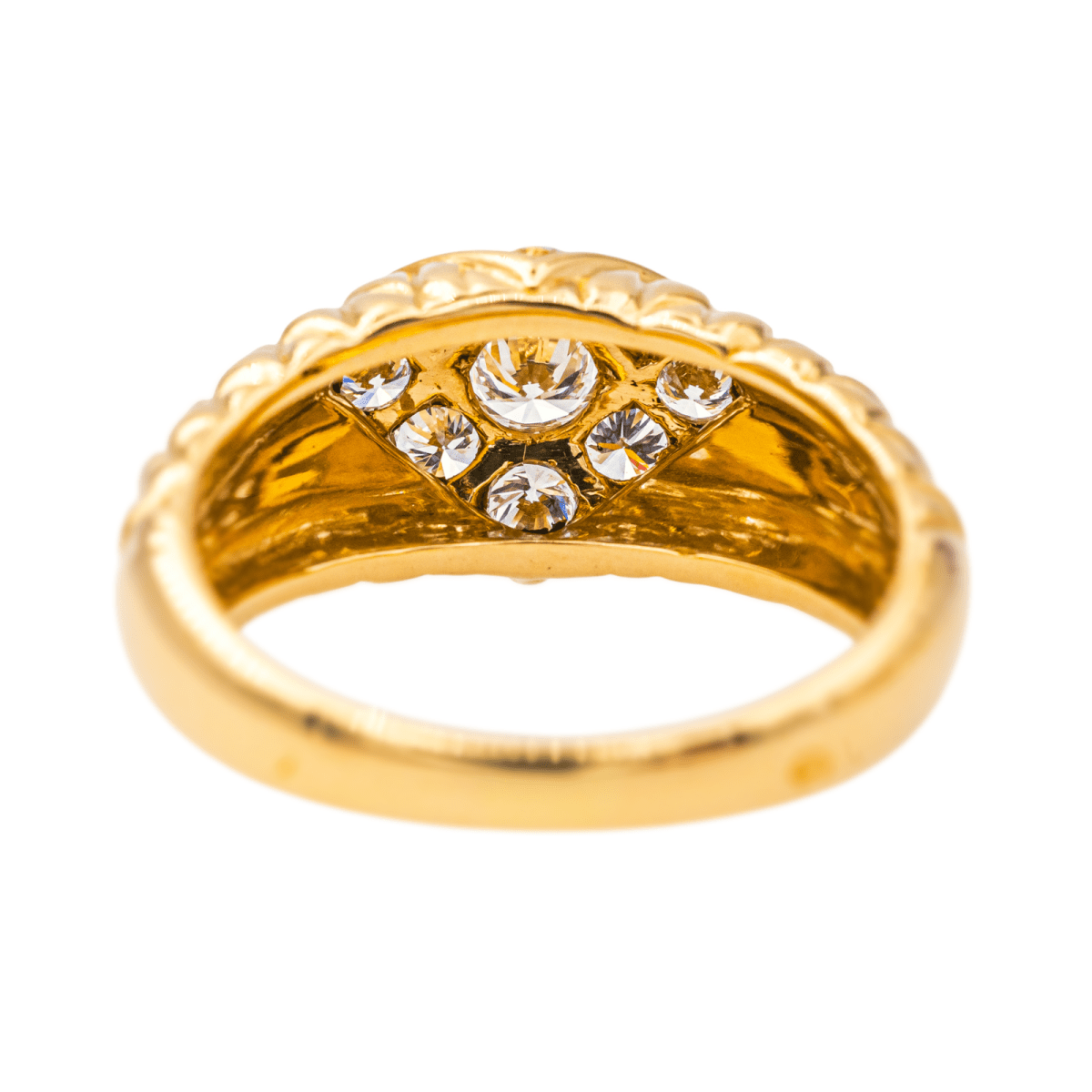 Bague Jonc en or blanc et diamants - Castafiore