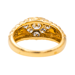 Bague Jonc en or blanc et diamants - Castafiore