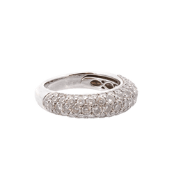 Bague Jonc en or blanc et diamants - Castafiore