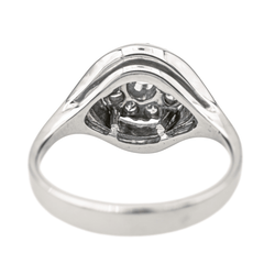 Bague Jonc en or blanc et diamants - Castafiore