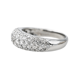 Bague Jonc en or blanc et diamants - Castafiore