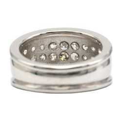 Bague Jonc en or blanc et diamants - Castafiore