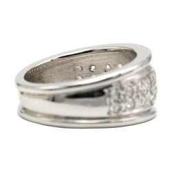 Bague Jonc en or blanc et diamants - Castafiore