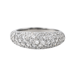 Bague Jonc en or blanc et diamants - Castafiore