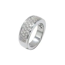 Bague jonc en or blanc et diamants - Castafiore