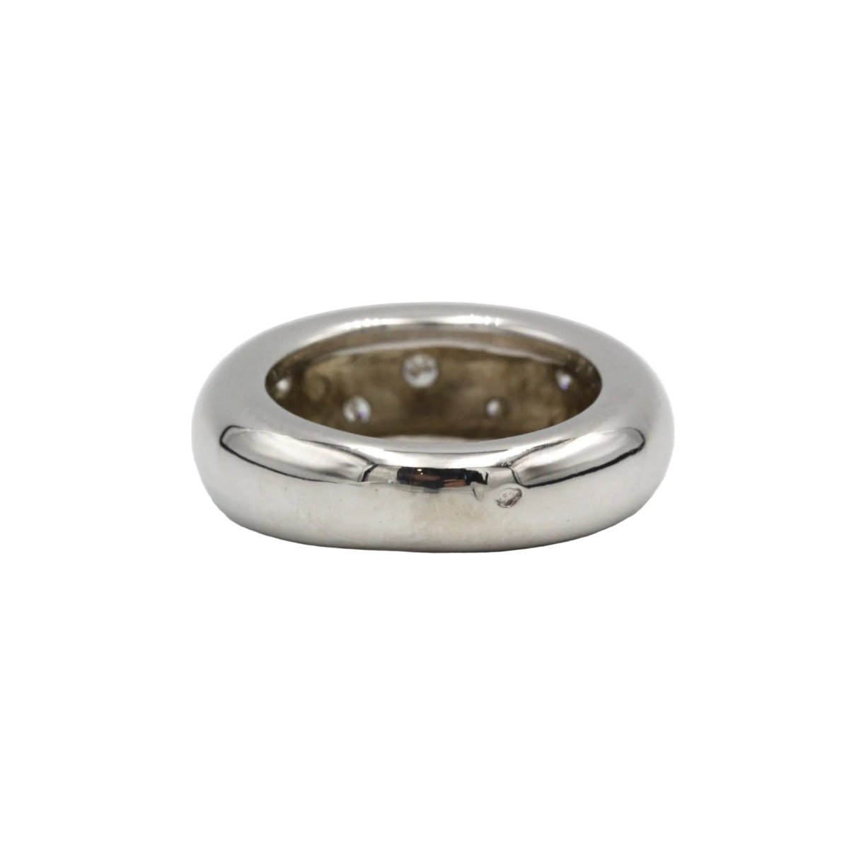 Bague Jonc en or blanc et diamants - Castafiore