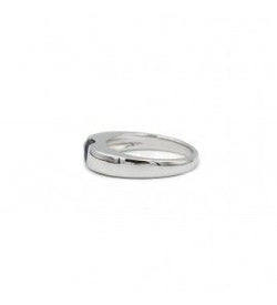 Bague Jonc en or blanc et diamants - Castafiore