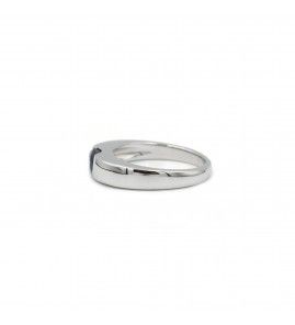 Bague Jonc en or blanc et diamants - Castafiore