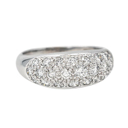 Bague Jonc en or blanc et diamants - Castafiore
