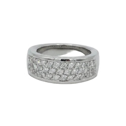 Bague Jonc en or blanc et diamants