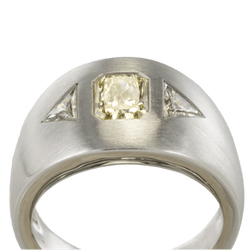 Bague Jonc en or blanc et diamants - Castafiore
