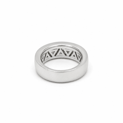 Bague Jonc en or blanc et diamants - Castafiore