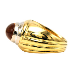 Bague Jonc en or blanc, or jaune et citrine - Castafiore
