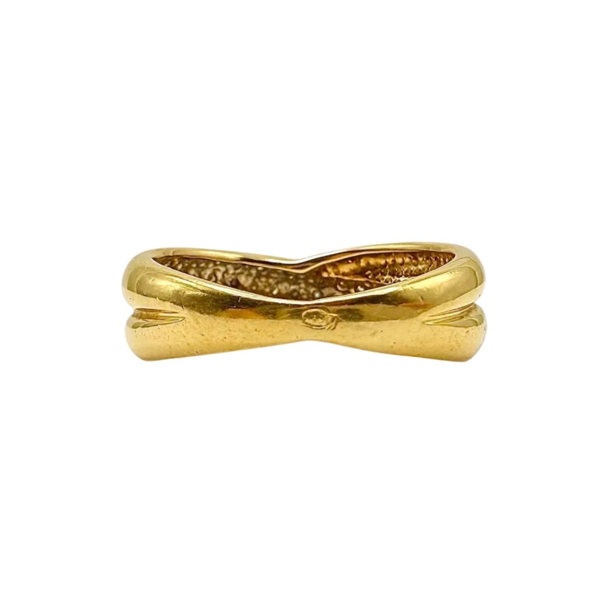 Bague Jonc en or blanc, or jaune et diamants - Castafiore