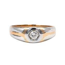 Bague Jonc en or blanc, or rose et diamant - Castafiore