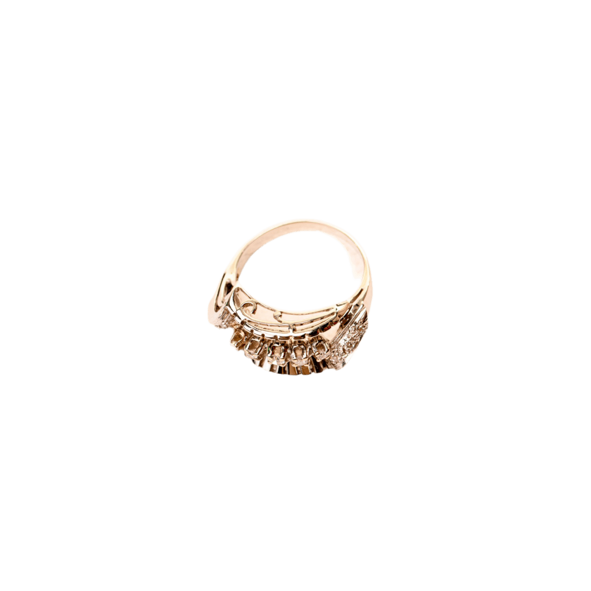 Bague Jonc en or blanc, platine et diamants - Castafiore